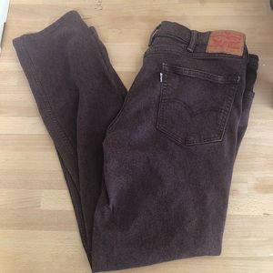 Men’s Levi’s 501 Jeans Burgundy Zipper 38x32 White Tab